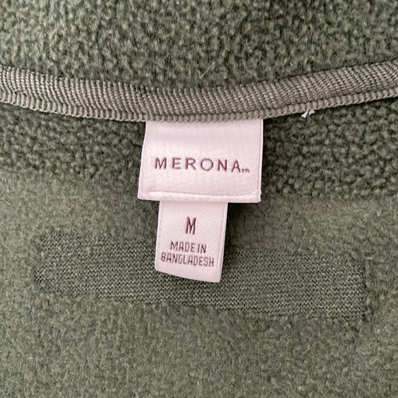 Merona Women’s size M fleece olive green activewear jacket - Picture 6 of 11